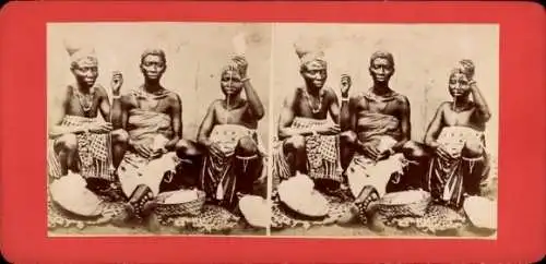 Stereo Foto Afrikanische Spinnerinnen