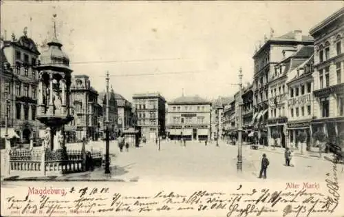 Ak Magdeburg an der Elbe, Alter Markt