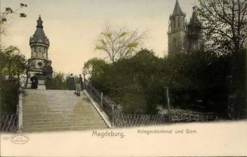 Ak Magdeburg an der Elbe, Kriegerdenkmal, Dom