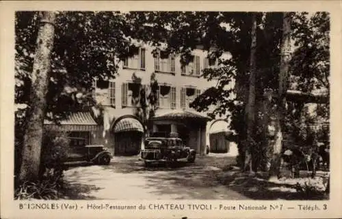 Ak Brignoles Var, Hotel Restaurant du Chateau Tivoli, Route Nationale No 7