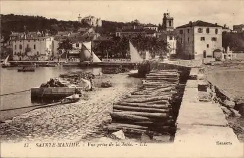 Ak Sainte Maxime Var, Vue prise de la Jetee