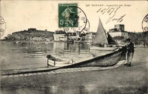 Ak Sanary sur Mer Var, Ensemble des Quais