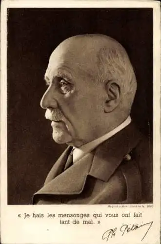 Maximum Ak General Philippe Pétain, Portrait, Zitat