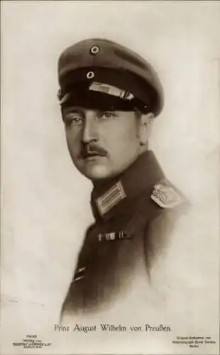 Ak Prinz August Wilhelm von Preußen, Portrait in Uniform