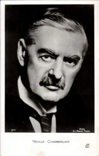 Ak Britischer Politiker Neville Chamberlain, Conservative Party, Premierminister