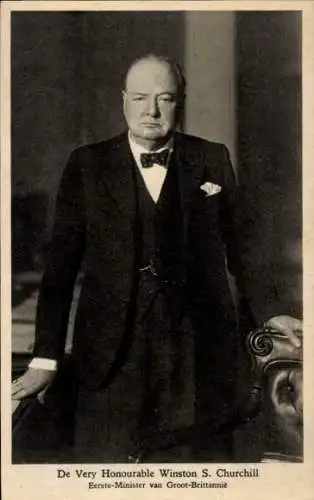 Ak Britischer Premierminister Winston S. Churchill, Portrait