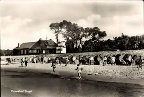 Ak Ostseebad Zingst, Strand, Strandkörbe