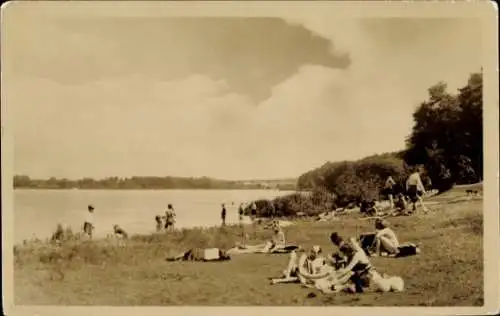 Ak Woltersdorf Bensdorf Brandenburg, Strandbad, Kalksee