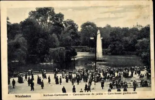 Ak Wiesbaden in Hessen, Kurhaus, Garten