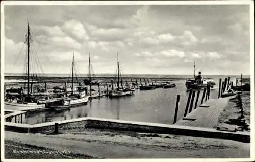 Ak Insel Nordstrand in Nordfriesland, Hafen