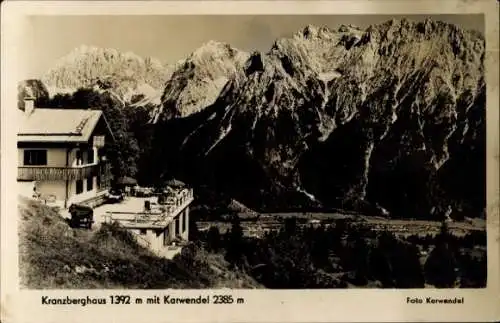 Ak Mittenwald in Oberbayern, Kranzberghaus, Karwendel