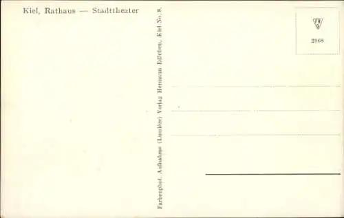 Ak Kiel, Rathaus, Stadttheater