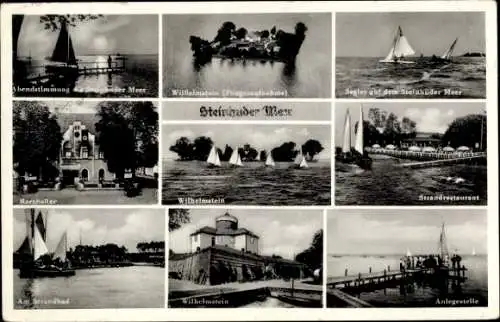 Ak Steinhude Wunstorf Niedersachsen, Steinhuder Meer, Anlegestelle, Strandbad