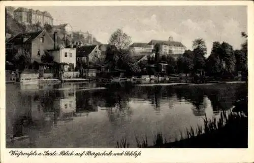 Ak Weißenfels an der Saale, Bergschule, Schloss