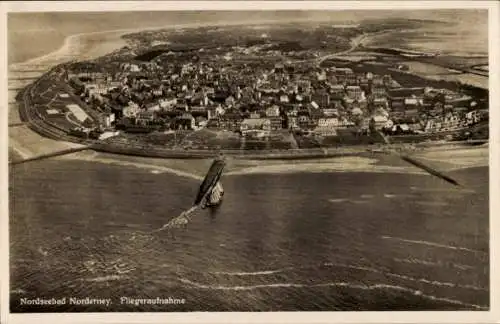 Ak Nordseebad Norderney Ostfriesland, Fliegeraufnahme