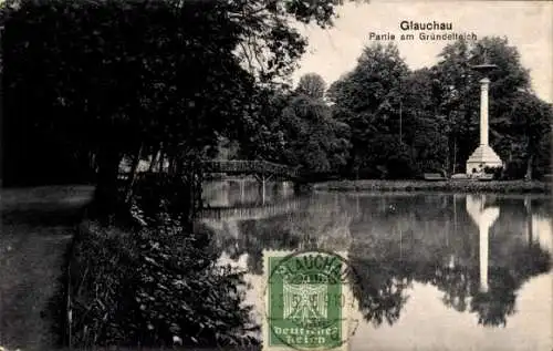 Ak Glauchau in Sachsen, Gründelteich