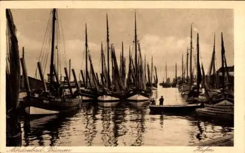 Ak Nordseebad Büsum, Hafen, Boote