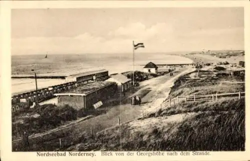 Ak Nordseebad Norderney Ostfriesland,, Gesamtansicht, Georgshöhe