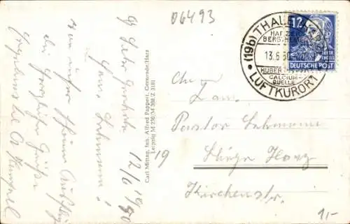 Ak Mägdesprung Harzgerode am Harz, Selkemühle, Hotel Burg Anhalt