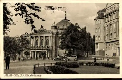 Ak Halle an der Saale, Stadttheater