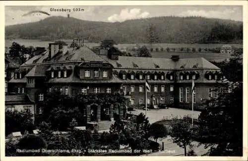 Ak Oberschlema Bad Schlema im Erzgebirge, Stärkstes Radiumbad der Welt, Kurhaus