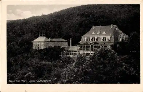 Ak Gernrode Quedlinburg im Harz, Klinik Sanatorium