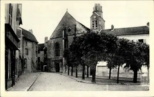 Ak Dammartin Seine et Marne, Kirche Notre Dame, La Place