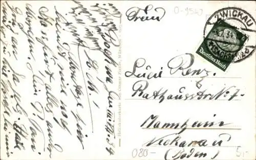 Ak Zwickau in Sachsen, Kaiser-Wilhelm-Platz, Bismarckdenkmal