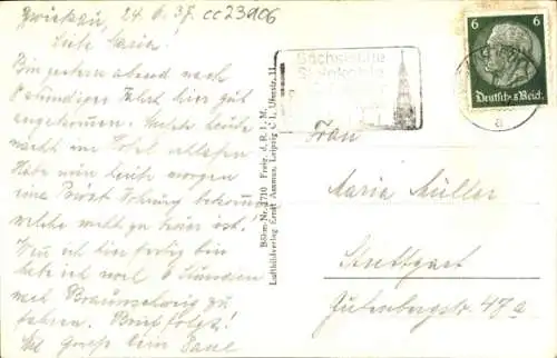 Ak Zwickau in Sachsen, Fliegeraufnahme der Stadt