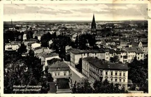 Ak Eberswalde im Kreis Barnim, Blick vom Drachenkopf, Kirchturm