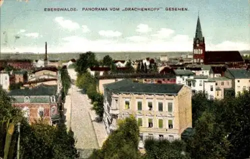 Ak Eberswalde im Kreis Barnim, Blick auf die Altstadt vom Drachenkopf gesehen