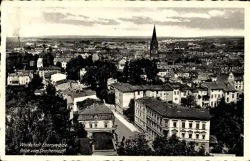 Ak Eberswalde im Kreis Barnim, Blick vom Drachenkopf, Kirchturm