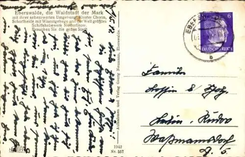 Ak Eberswalde, Hauptbahnhof, Rathaus, Bismarcktreppe