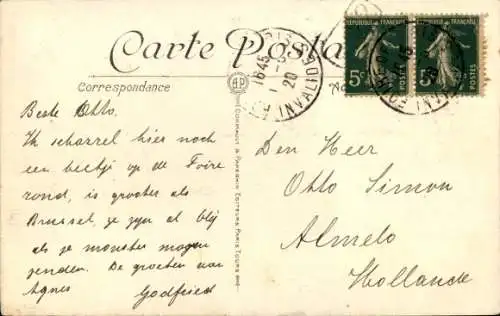 Ak Paris I, Louvre, Monument de Gambetta