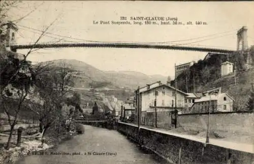 Ak Saint-Claude Jura, Hängebrücke