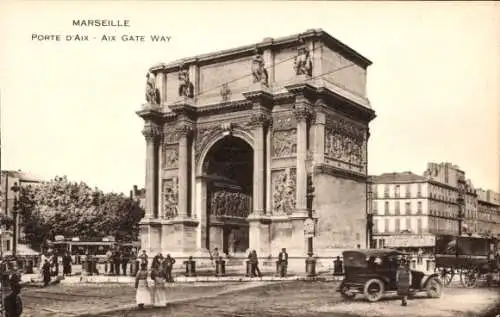 Ak Marseille Bouches du Rhône, Porte du Aix