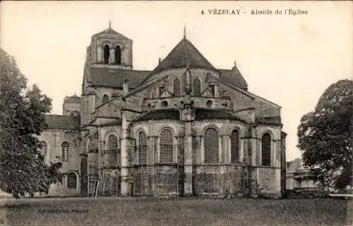 Ak Vézelay Yonne, Apsis der Kirche