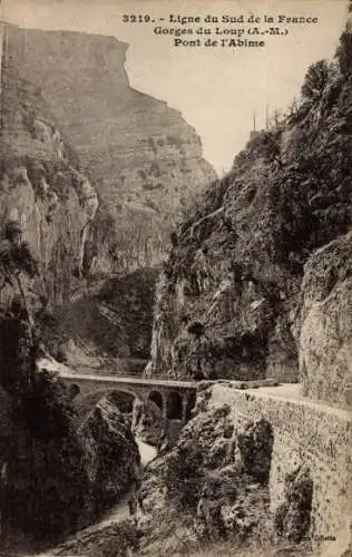 Ak Cipières Alpes Maritime, Gorges du Loup, Pont de Abime