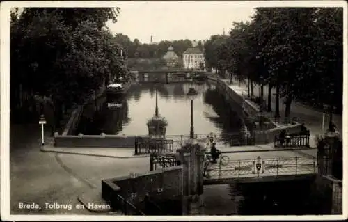 Ak Breda Nordbrabant Niederlande,  Tolbrug en Haven