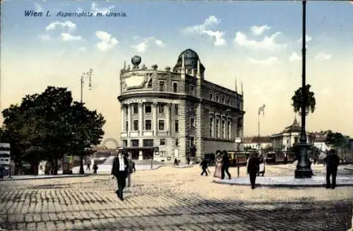 Ak Wien I., Aspernplatz, Urania