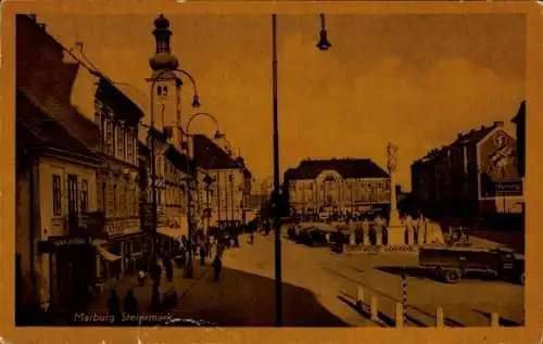 Ak Maribor Marburg an der Drau Slowenien, Marktplatz