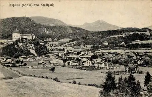 Ak Kufstein in Tirol, Gesamtansicht, Stadtpark