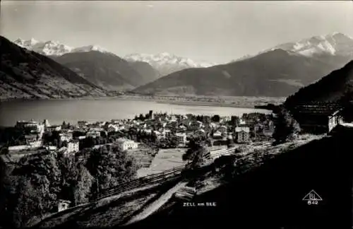 Ak Zell am See Salzburg Österreich, Blick zum Ort, Panorama