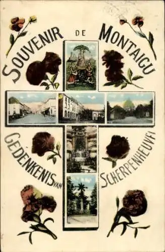 Ak Montaigu Scherpenheuvel Flämisch Brabant, Souvenir, Blumen