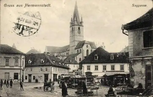 Ak Sibiu Nagyszeben Hermannstadt Rumänien, Saggasse