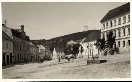 Ak Bad Königshofen im Grabfeld Unterfranken, Marktplatz, Panorama