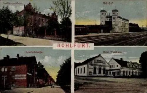 Ak Węgliniec Kohlfurt Schlesien, Postbeamtenhaus, Bahnhof, Bahnhofstraße