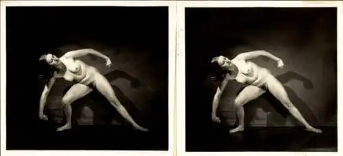 Stereo Foto: Gerhard Riebicke Erotik, Nackte Frau, Pose, Frauenakt