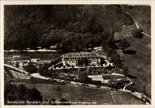 Ak Nordrach im Schwarzwald Baden, Fliegeraufnahme, Sanatorium