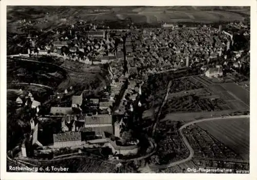 Ak Rothenburg ob der Tauber Mittelfranken, Fliegeraufnahme